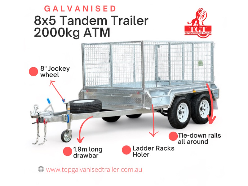 8x5 Galvanised trailer