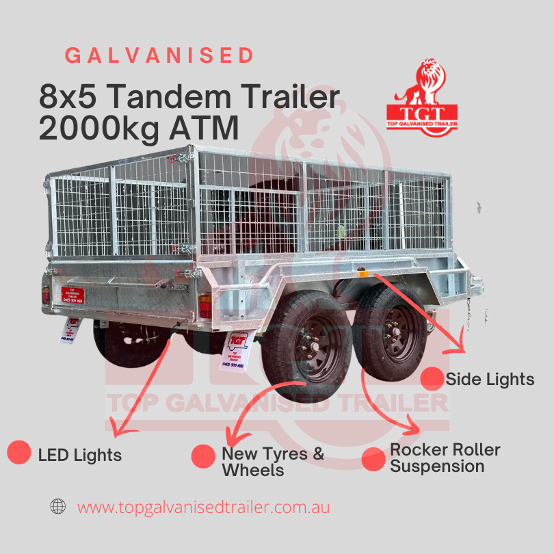 8x5 tandem trailer