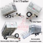 12x7 3 way tipper trailer