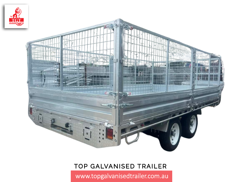 16x8 Flat top trailer with cage