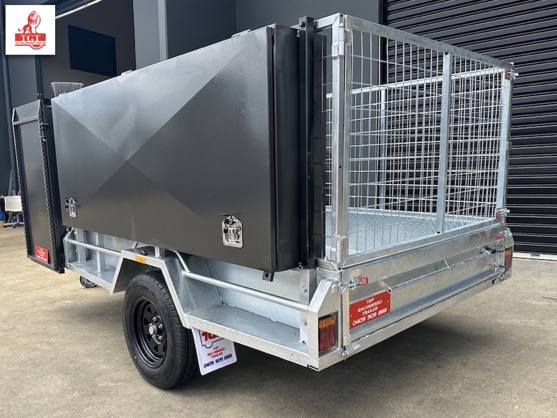 galvanised mower trailer