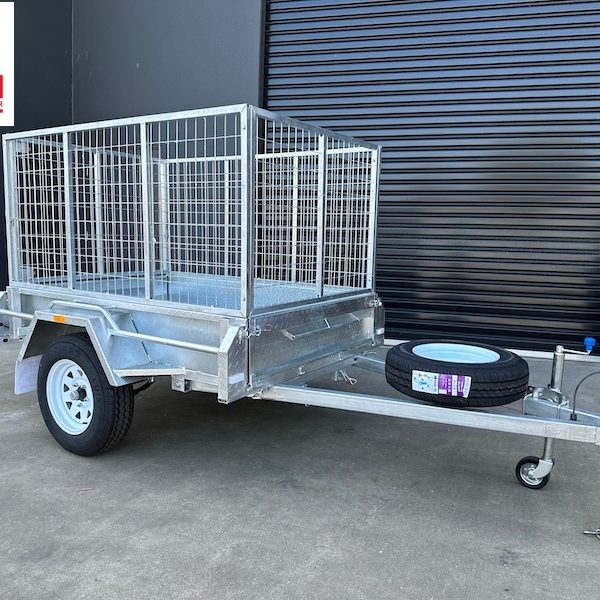 6x4 Single axle cage trailer jpeg